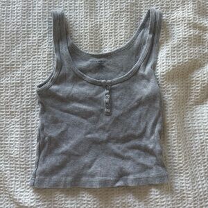 Brandy Melville basic gray crop tank